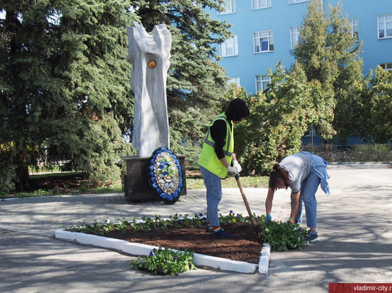 На владимирских клумбах начали высадку первых весенних цветов