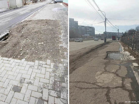 Жители Томска пожаловались на некачественные тротуары
