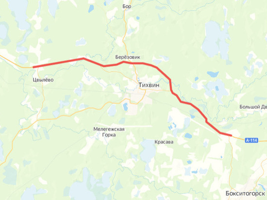 На А-114 в Тихвина введут реверсивное движение из-за дорожных работ