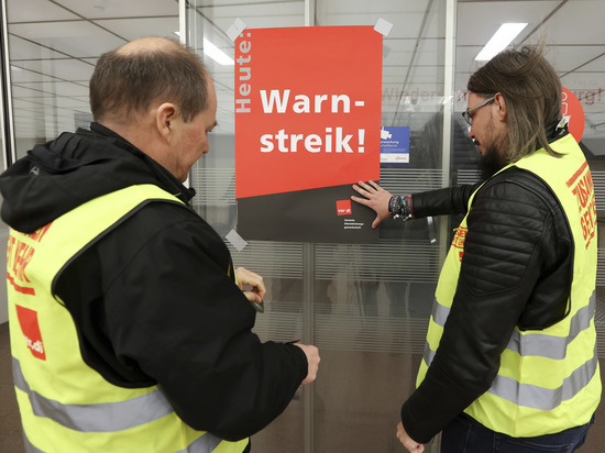 В Германии ожидают недельные предупредительные забастовки