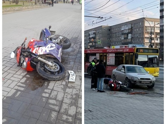 В Новосибирске мотоциклист попал в реанимацию после столкновения с автомобилем