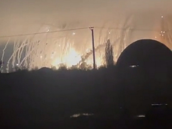 Появились кадры детонации на складах ВСУ в Павлограде