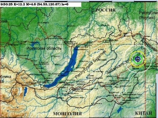 Землетрясение произошло 1 мая в двух районах Забайкалья