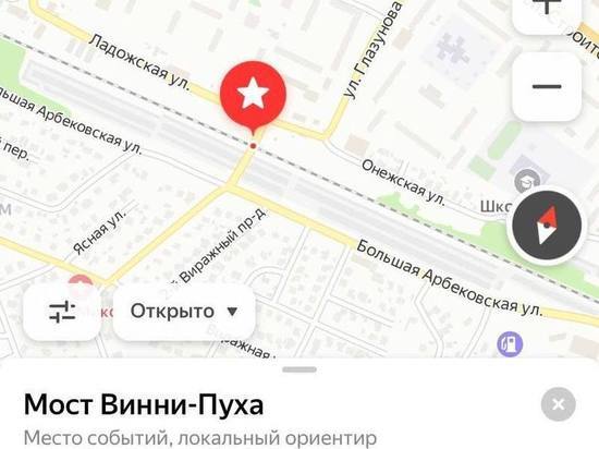 В Пензе крылатое название моста Винни-Пуха закрепили на интернет-картах