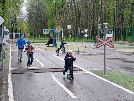 В ЦПКиО Рязани возобновила работу автоплощадка по изучению ПДД