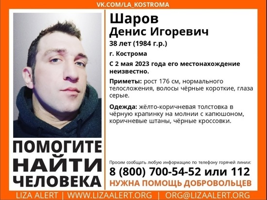 Костромские пропажи: волонтеры разыскивают 38-летнего костромича