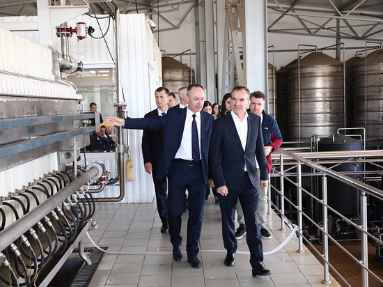 Губернатор Кубани Вениамин Кондратьев посетил завод по производству кваса в Староминском районе