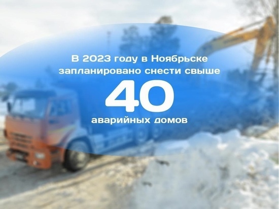 В Ноябрьске снесут 40 аварийных домов в 2023 году