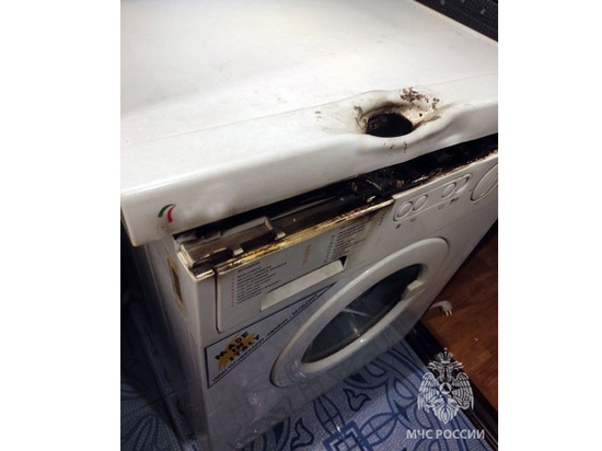 Стиральная машина загорелась в квартире в Череповце