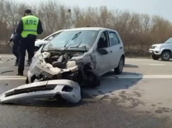 ДТП с участием четырех автомобилей произошло на Чуйском тракте
