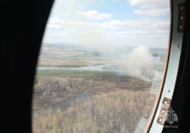 Вертолет Ми-8 с пожарным расчетом на борту вылетел из Хабаровска в районе села Новокуровка, Хабаровского района, где выявлен масштабный природный пожар