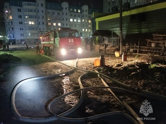 Жилой дом загорелся ночью в Барнауле
