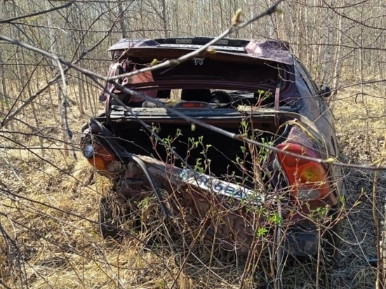 В Омской области 27-летний водитель Chevrolet Lanos погиб после съезда в кювет