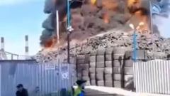  В Подмосковье горит склад покрышек: видео