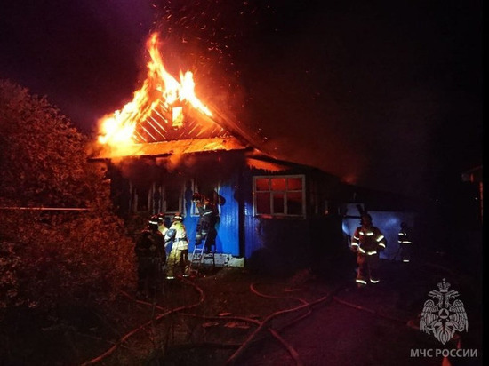 В Камбарке сгорел частный дом многодетной семьи