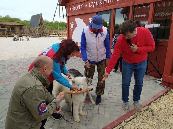 В Воронежской области обитатели "Ошка-парка" на открытии торжественно перегрызли ленточку из сарделек