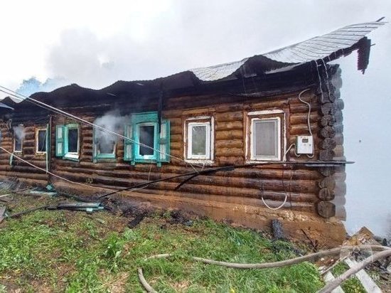 При пожаре дома в Башкирии пострадал мужчина