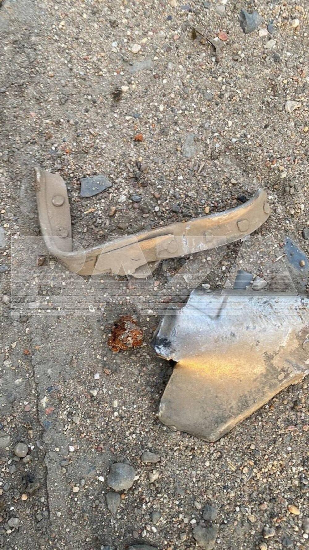 Фото с места падения беспилотника в Калужской области 