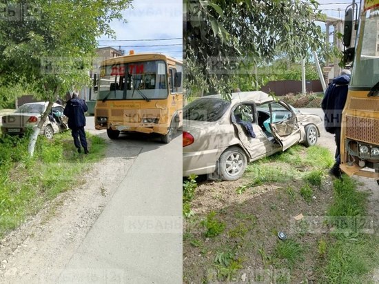 В аварии со школьным автобусом в Крымске пострадали дети