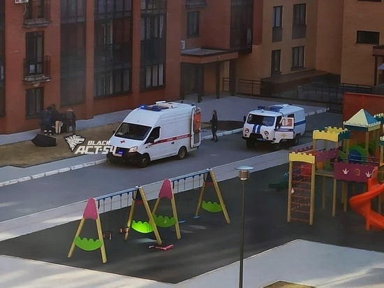 В Новосибирске неадекватный мужчина с зонтиком выпал из окна дома на улице Мясниковой