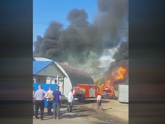 В калужском Малоярославце произошел пожар на бывшем креветочном заводе