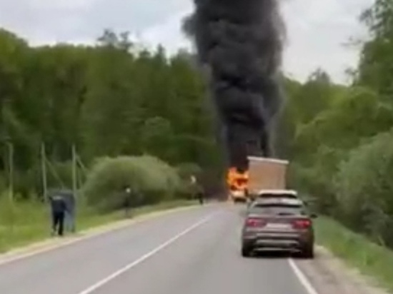 Автобус № 30 пострадал от огня в подмосковном Чехове