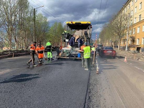 В Мурманске вовсю идут работы по ремонту дорог