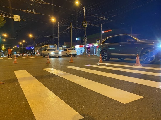 Дорожники нанесли разметку термопластиком на 38 участках улиц в Краснодаре