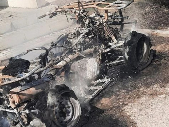 На побережье Оби в Новосибирской области сгорел квадроцикл