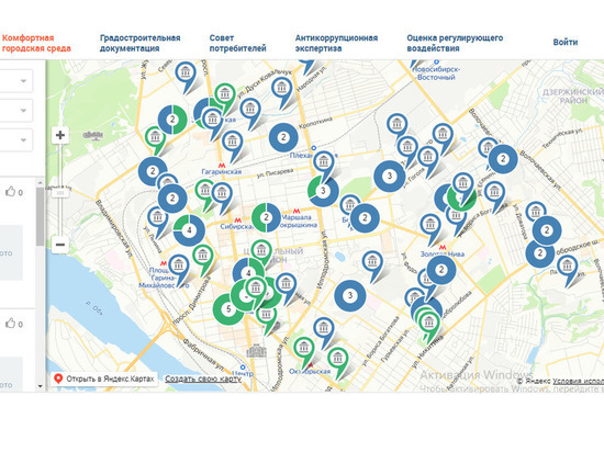 В Новосибирске появилась карта благоустроенных по нацпроекту объектов