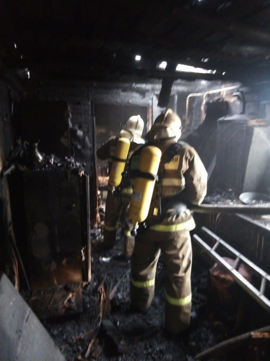 В Курской области сгорел кирпичный дом