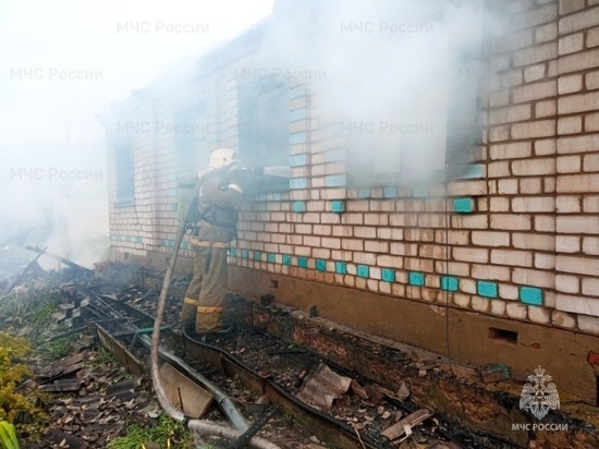 В Троснянском районе при пожаре пострадала пенсионерка