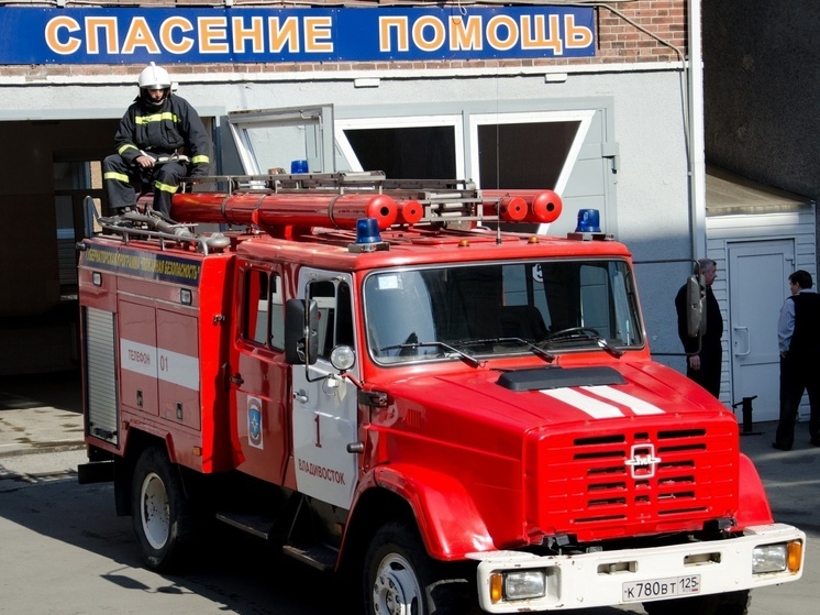 Женщину с двумя детьми спасли сегодня на пожаре во Владивостоке