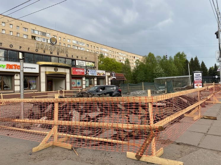 В Архангельске стартовали работы по благоустройству Троицкого проспекта в районе магазина «Полярный»