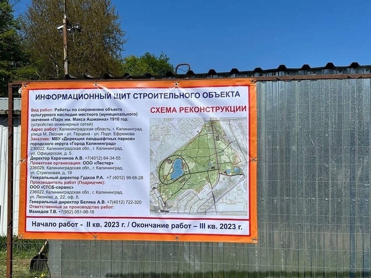 Калининградцы против благоустройства парка имени Макса Ашманна