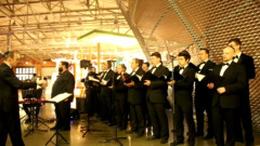 Московская мужская еврейская капелла спела на открытии инсталляции Талмуд
