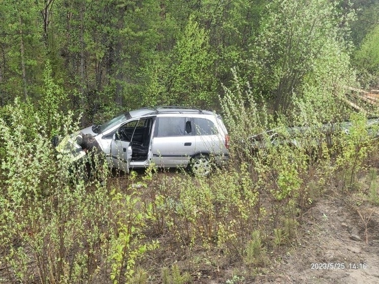 В Ловозерском районе иномарка с прицепом съехала в кювет, пострадал человек