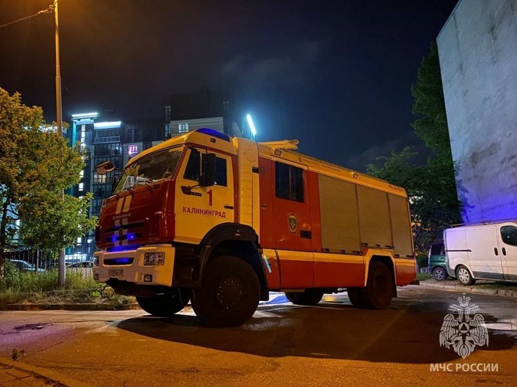 В Калининграде пожарные эвакуировали 20 человек из горящей пятиэтажки на Артиллерийской