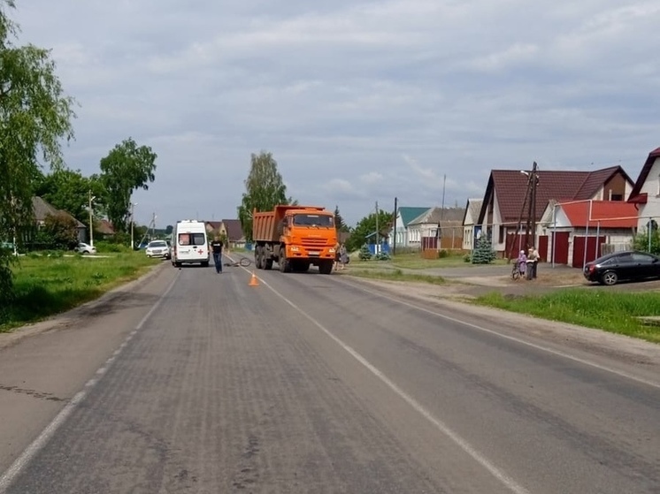 В Песчаном Курской области пожилой велосипедист попал под КамАЗ