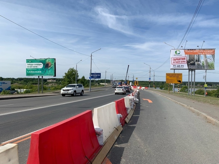 Большегрузам на сутки запрещен въезд на Коммунальный мост в Томске