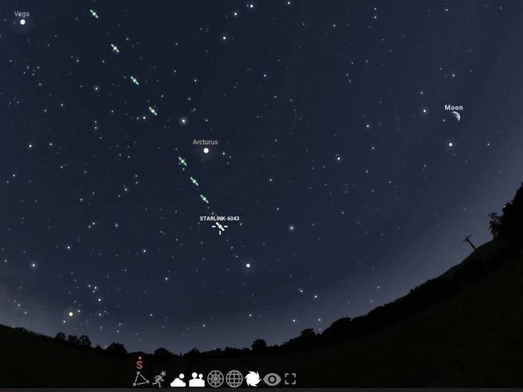 26 мая над Рязанью заметили спутники Starlink