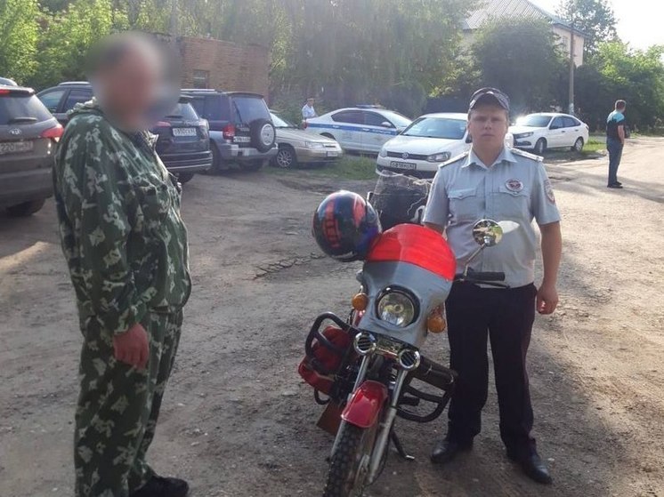 В Шацке Рязанской области задержали пьяного водителя мотоцикла