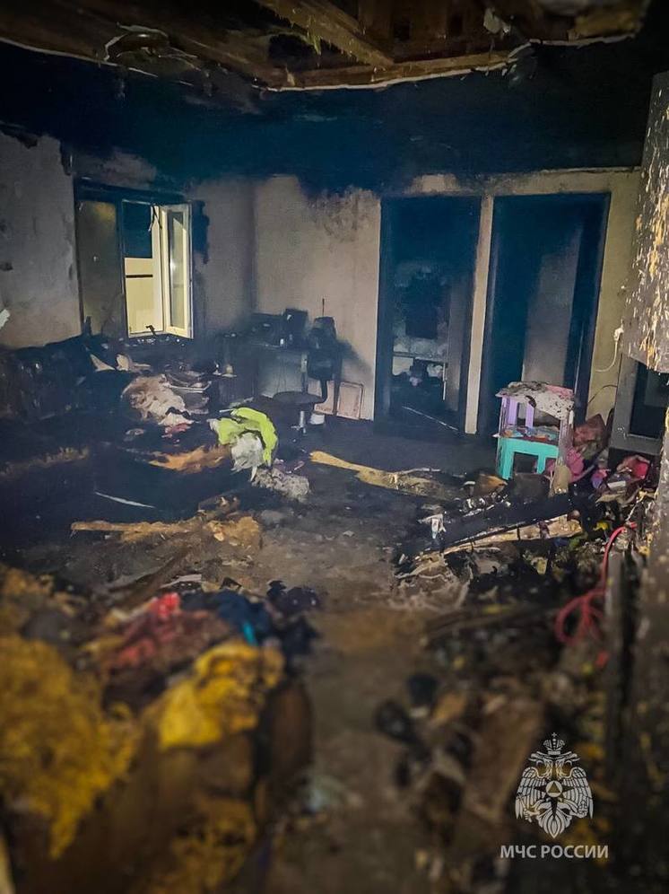 В Рославле сгорел частный дом