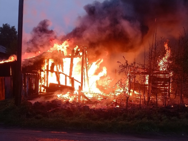 Пожарные в районе Карелии отстояли у огня жилой дом