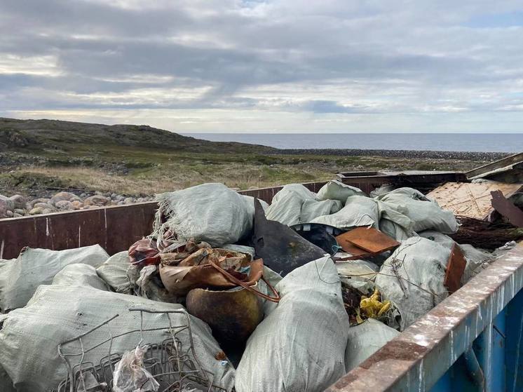 В Териберке собрали более 500 мешков мусора в ходе Арктического субботника