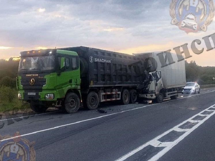 В Алексине 46-летний водитель фуры врезался в стоящий грузовой Shacman