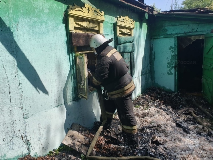 В Орловской области добровольцы помогали спасателям ликвидировать пожар