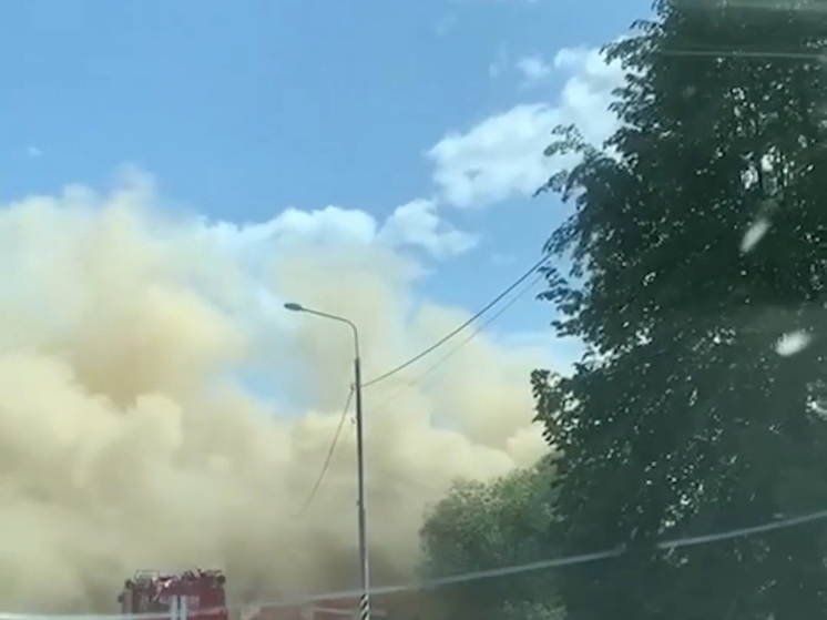 Крупный пожар произошел на спиртзаводе в подмосковном посёлке
