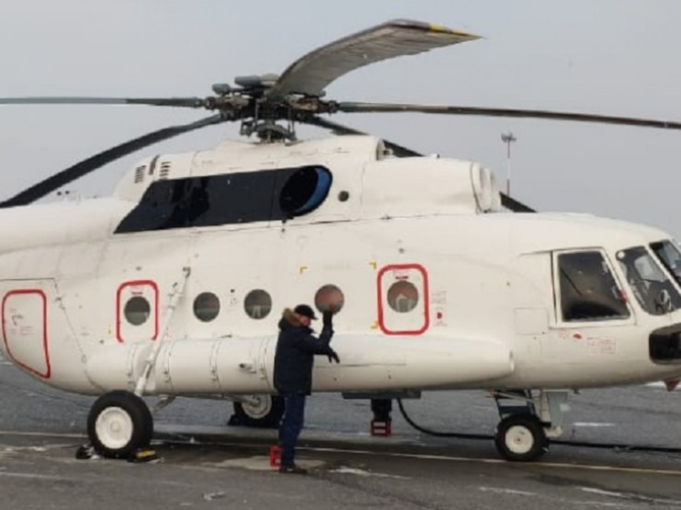 Новый вертолет «МИ-8» в Карелии с медицинским модулем на борту выходит на старт