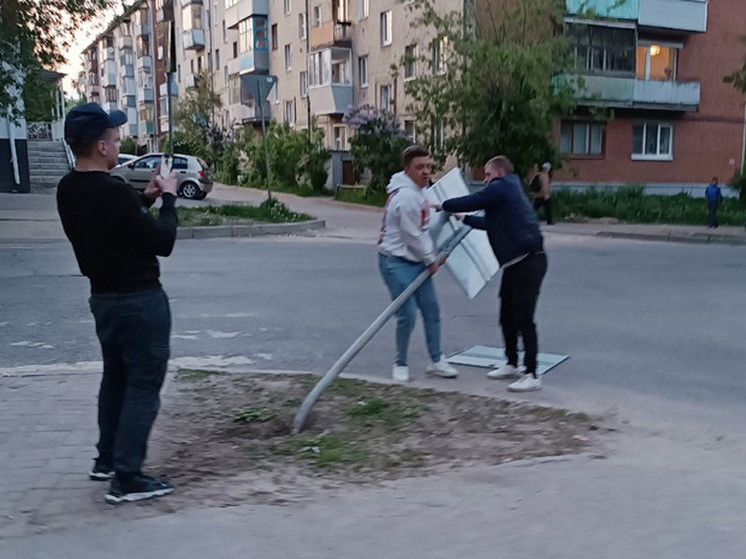 Во Владимире арестовали троих братьев-вандалов за сломанный дорожный знак